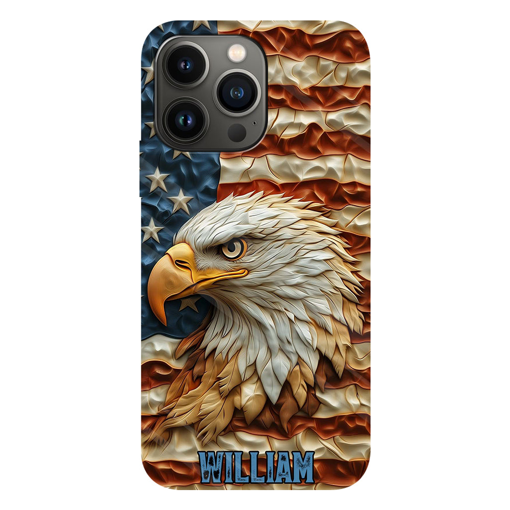 Strong Eagle - Coque de téléphone personnalisée avec aigle à tête blanche et impression intégrale