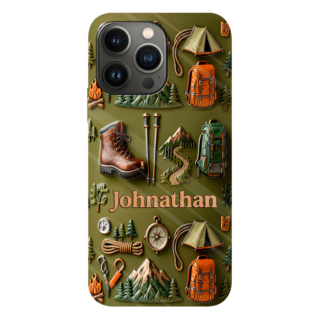 La randonnée me rend heureux - Coque de téléphone personnalisée avec impression intégrale « La randonnée me rend heureux »