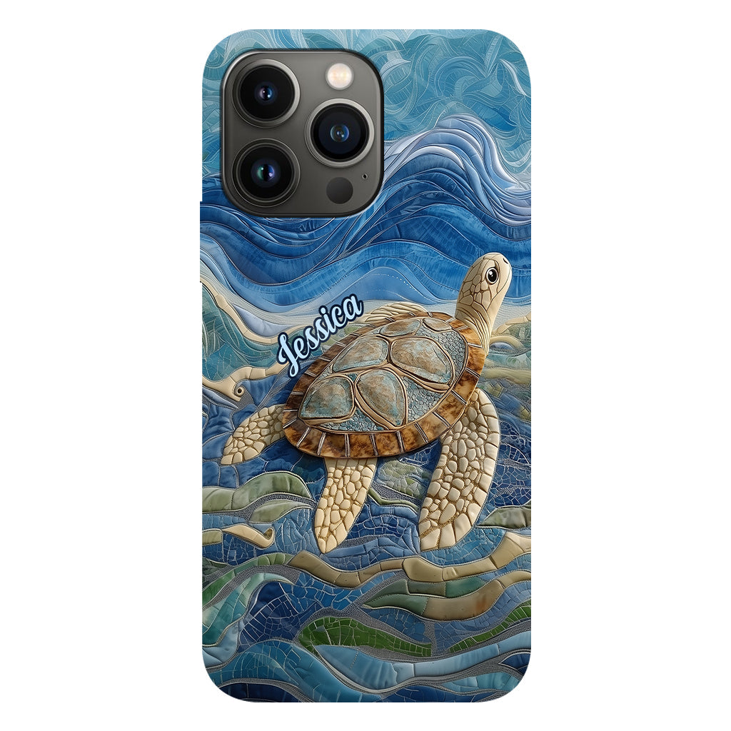 Coque de téléphone personnalisée avec motif tortue pour les amoureux des tortues