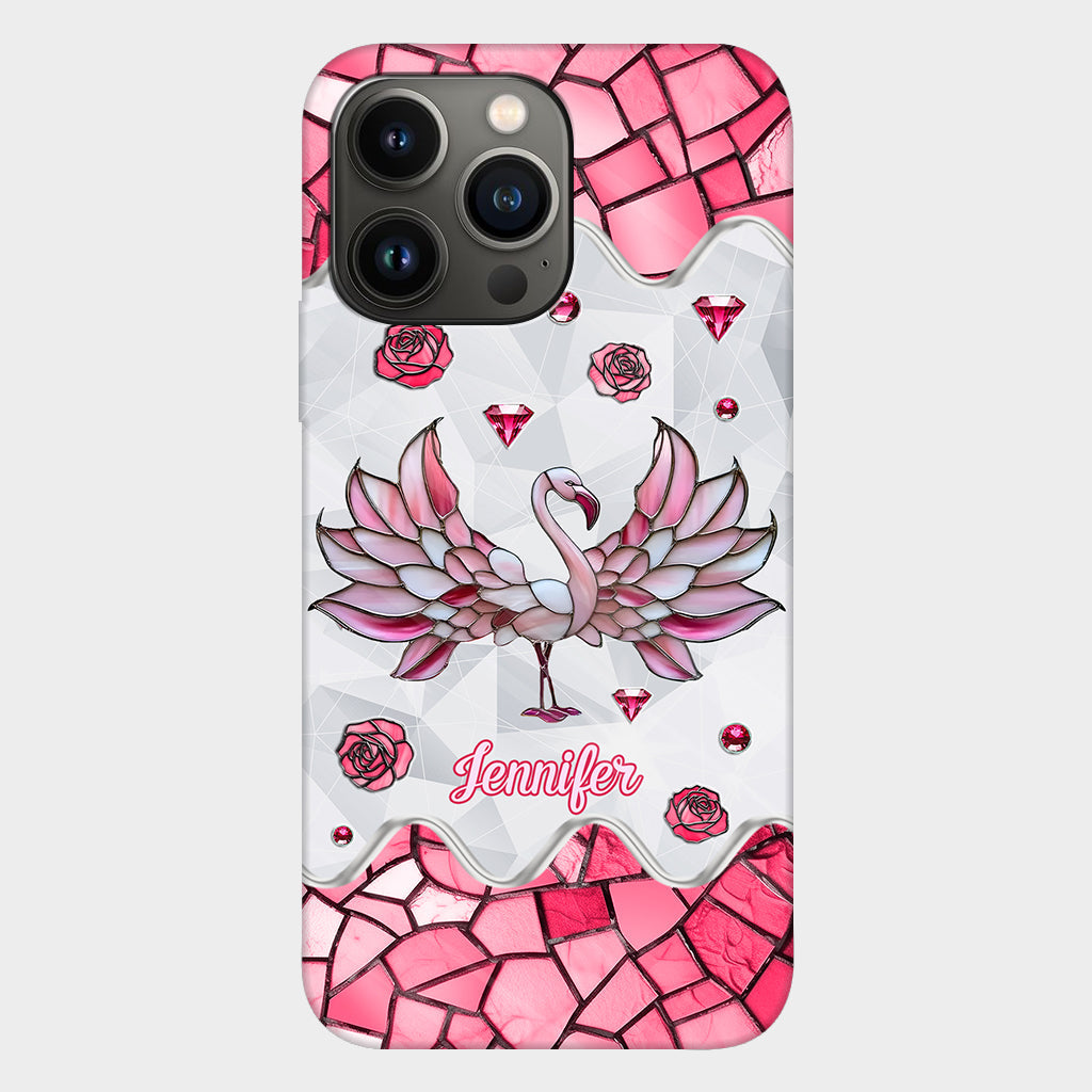 Magnifique flamant rose - Coque de téléphone personnalisée avec imprimé flamant rose intégral