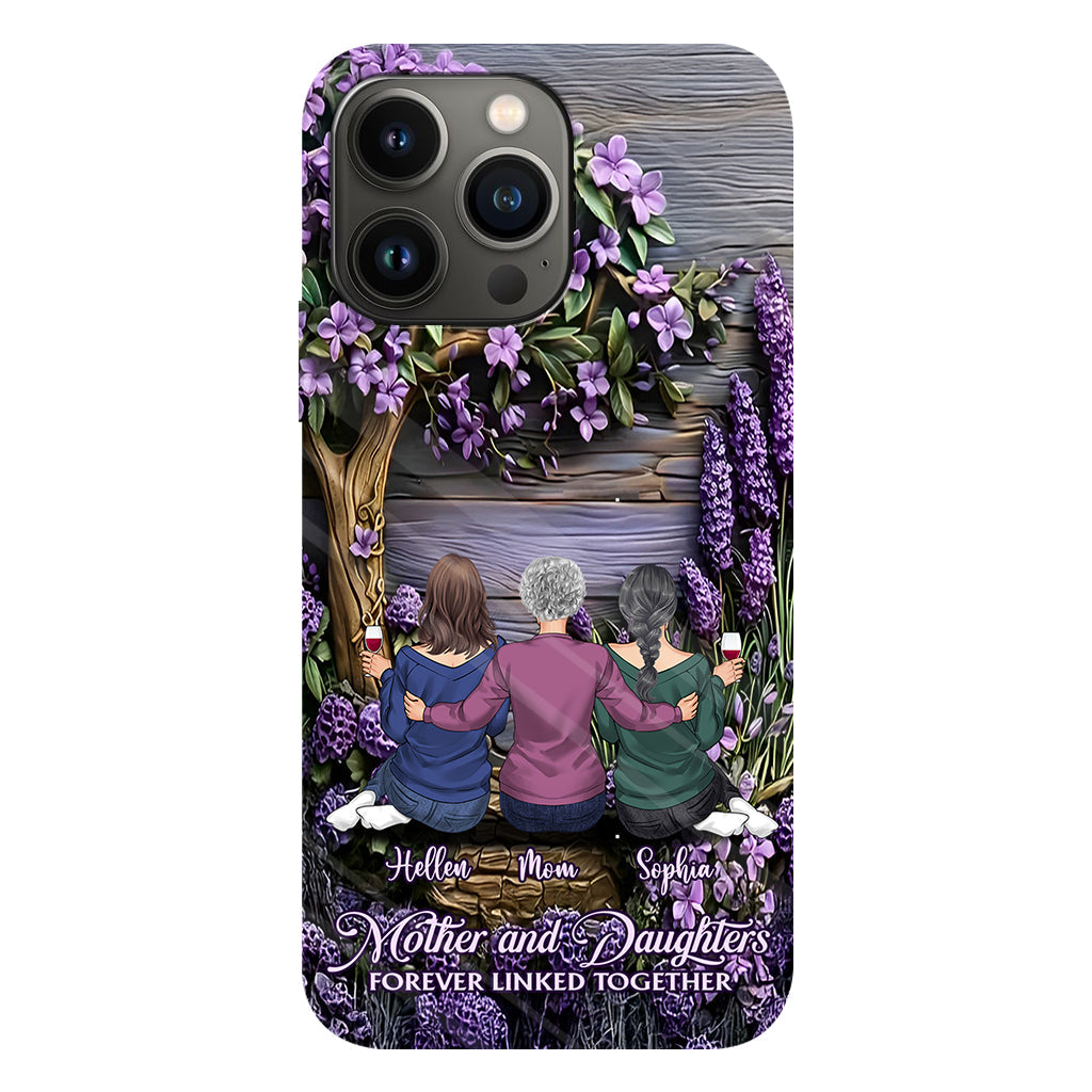 Mother And Daughters Forever Linked Together - Personalized Mother Full Print Phone Case