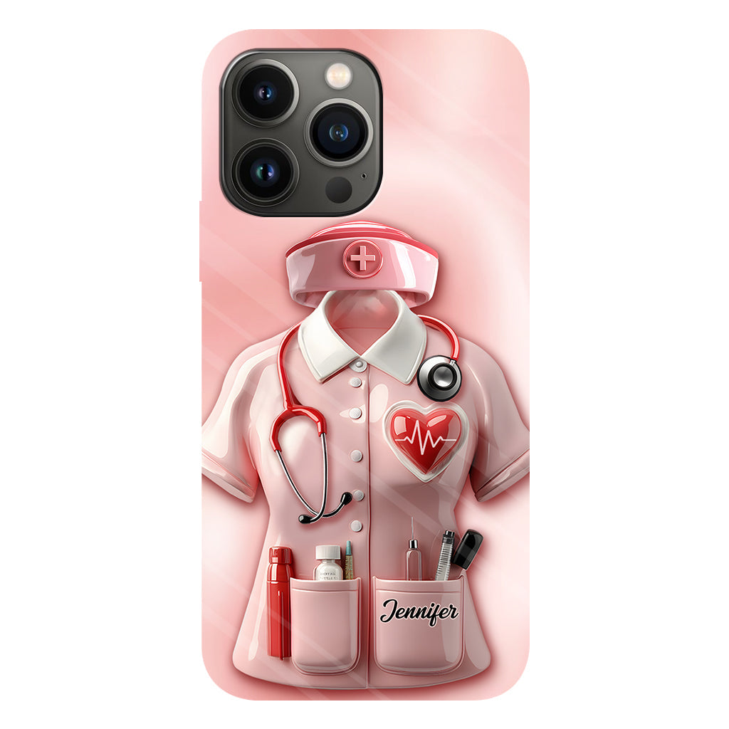 Les infirmières sont au cœur des soins de santé - Coque de téléphone personnalisée avec le texte intégral « Infirmière »