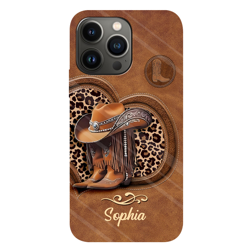 Bottes de cowgirl - Coque de téléphone personnalisée avec motif cowgirl