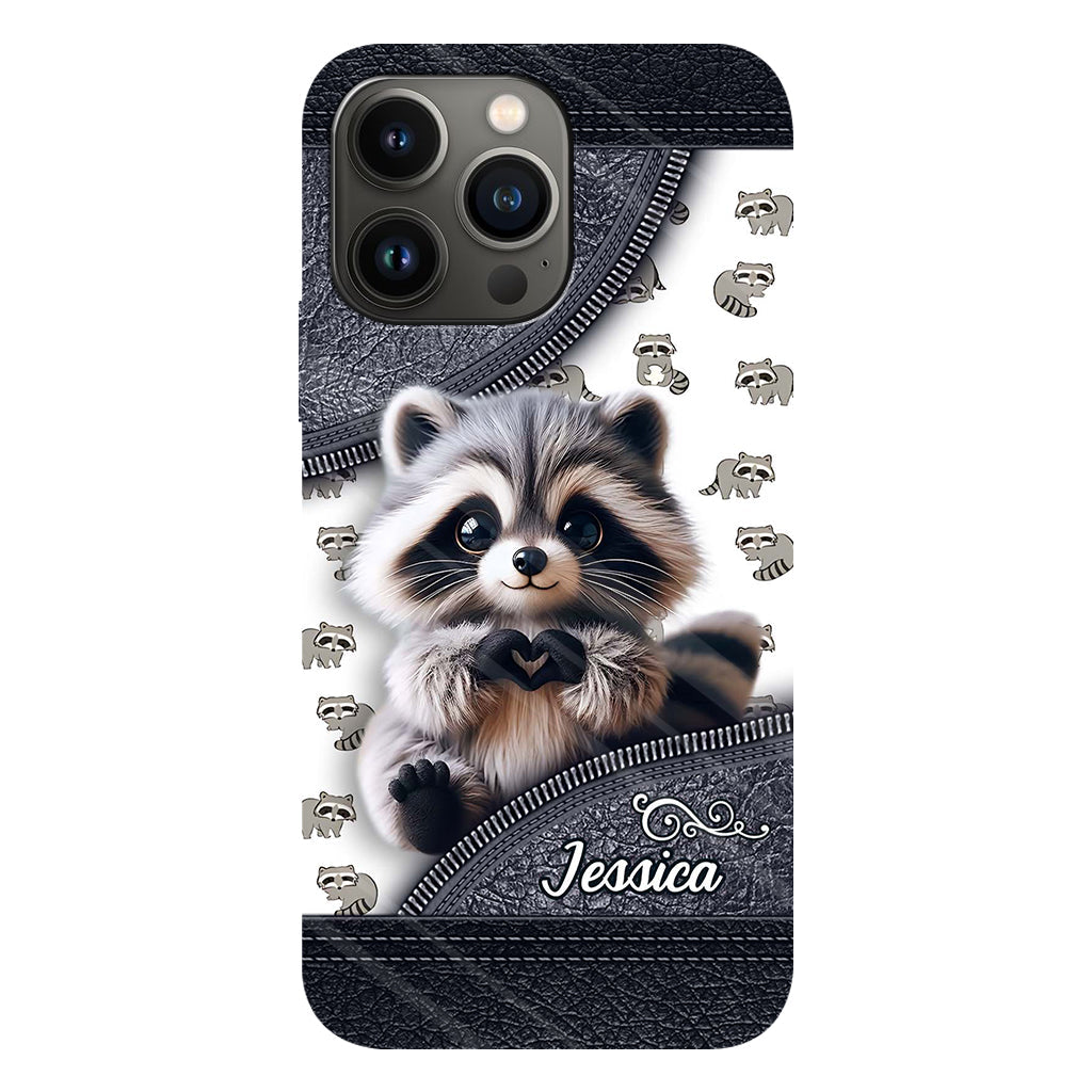 Adorable raton laveur - Coque de téléphone personnalisée avec motif raton laveur intégral