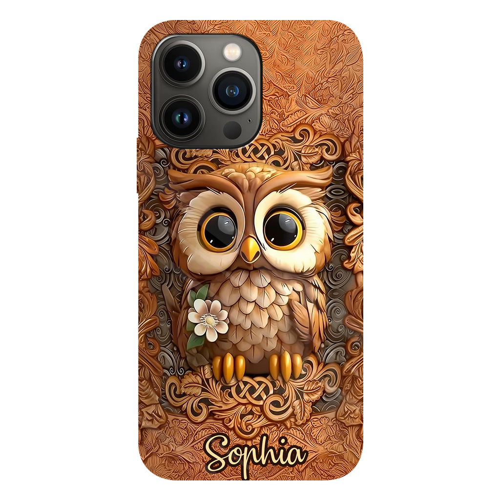 Magnifique hibou - Coque de téléphone personnalisée avec motif hibou intégral