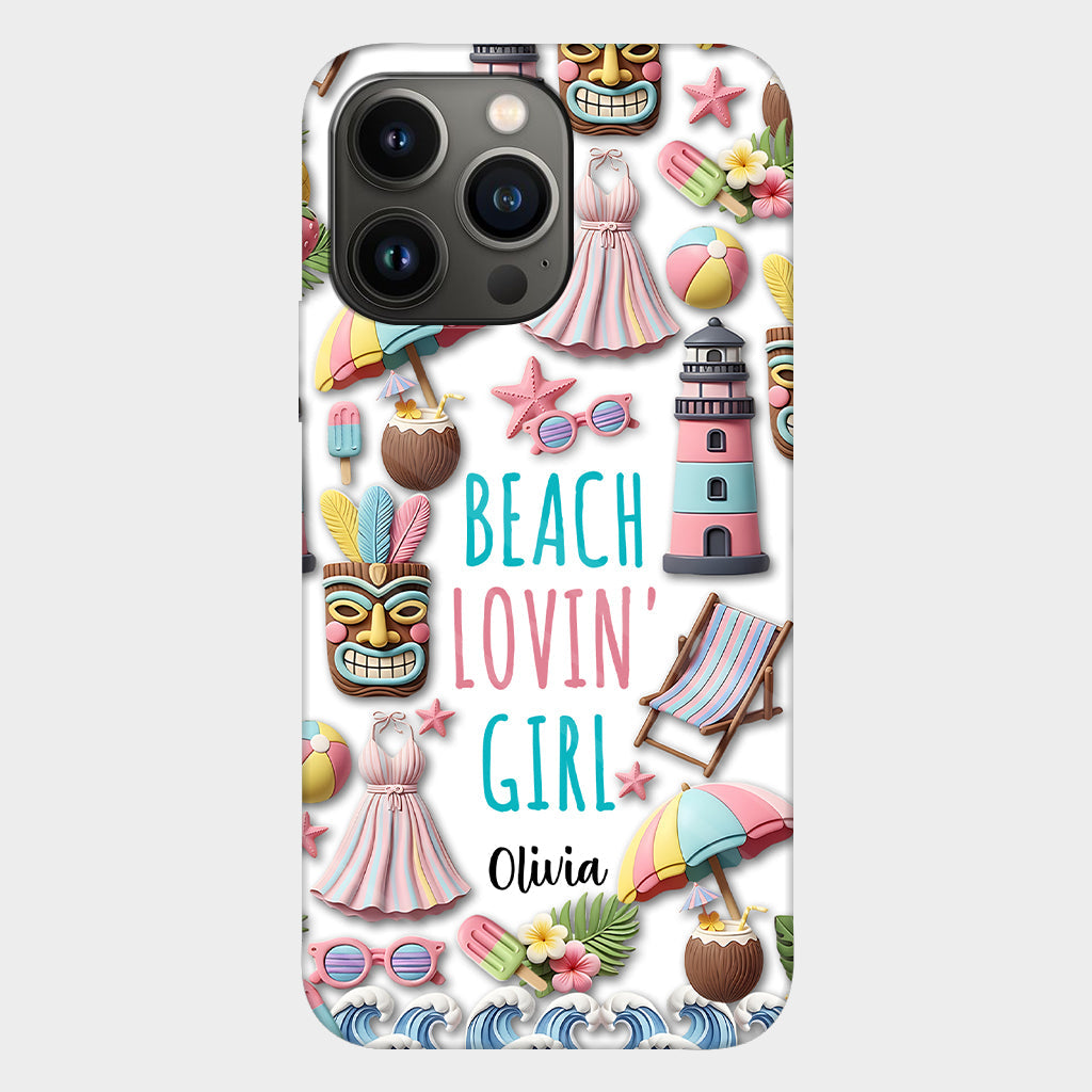 Beach Lovin' Girl - Personalized Sea Lover Full Print Phone Case