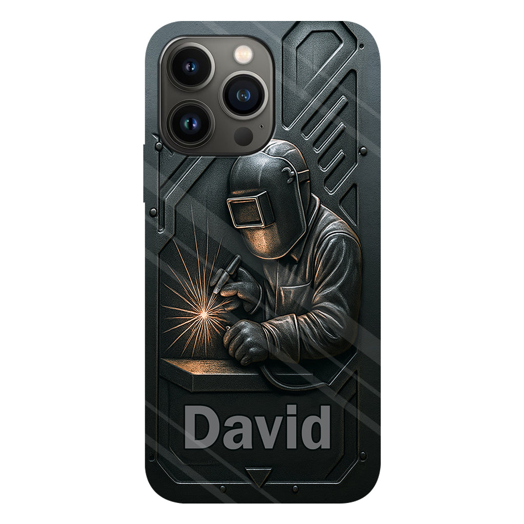Coque de téléphone personnalisée avec motif de soudeur - Hommes soudeurs stylés