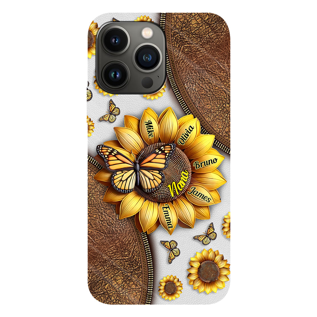 Sunflower Gift For Grandma Mom - Personalized Grandma Full Print Phone Case