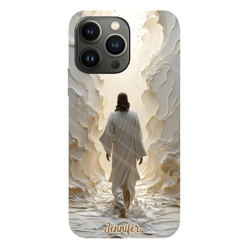 Marchez avec Dieu - Coque de téléphone personnalisée avec impression chrétienne intégrale