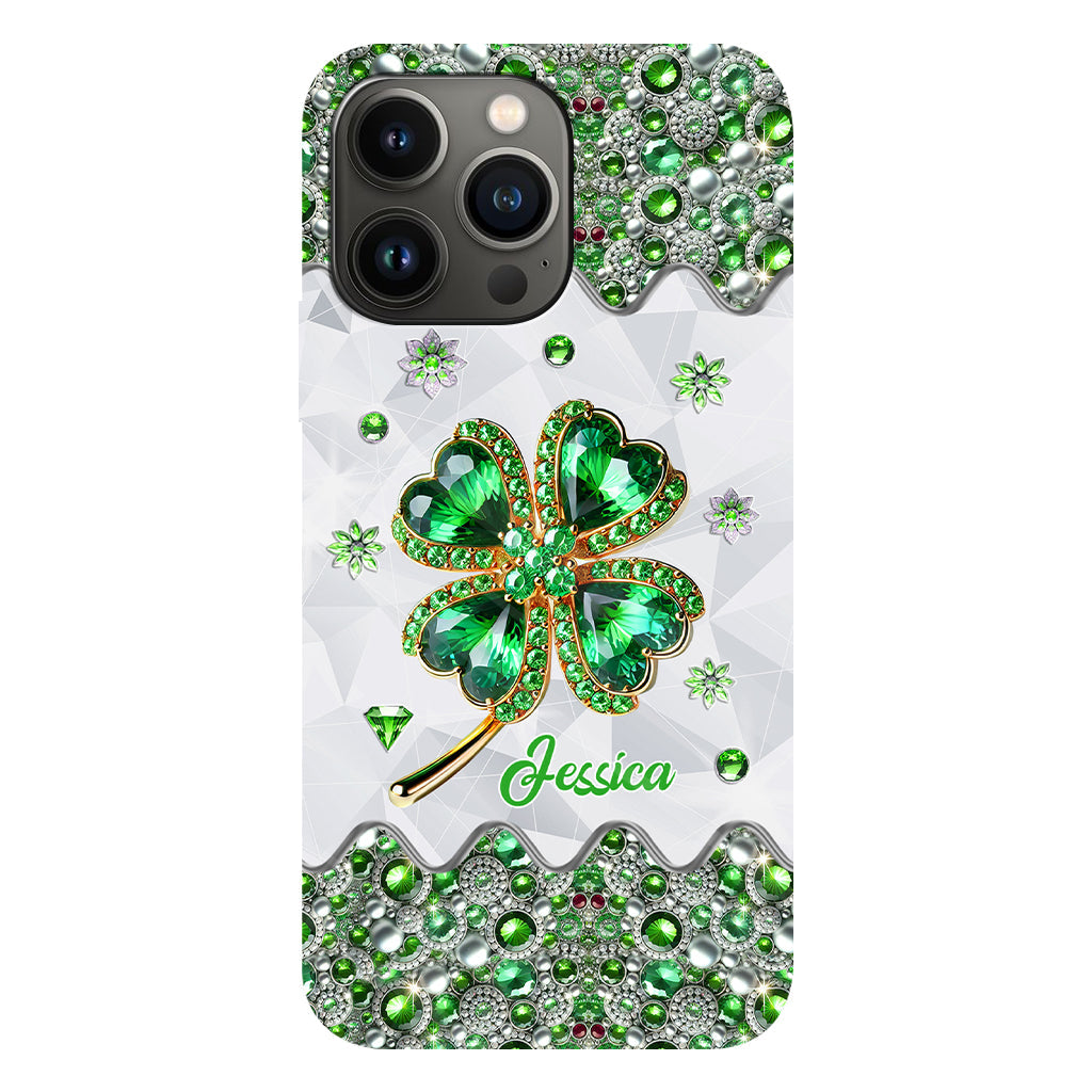 Lucky Four-Leaf Clover - Personalized Saint Patrick's Day Full Print Phone Case