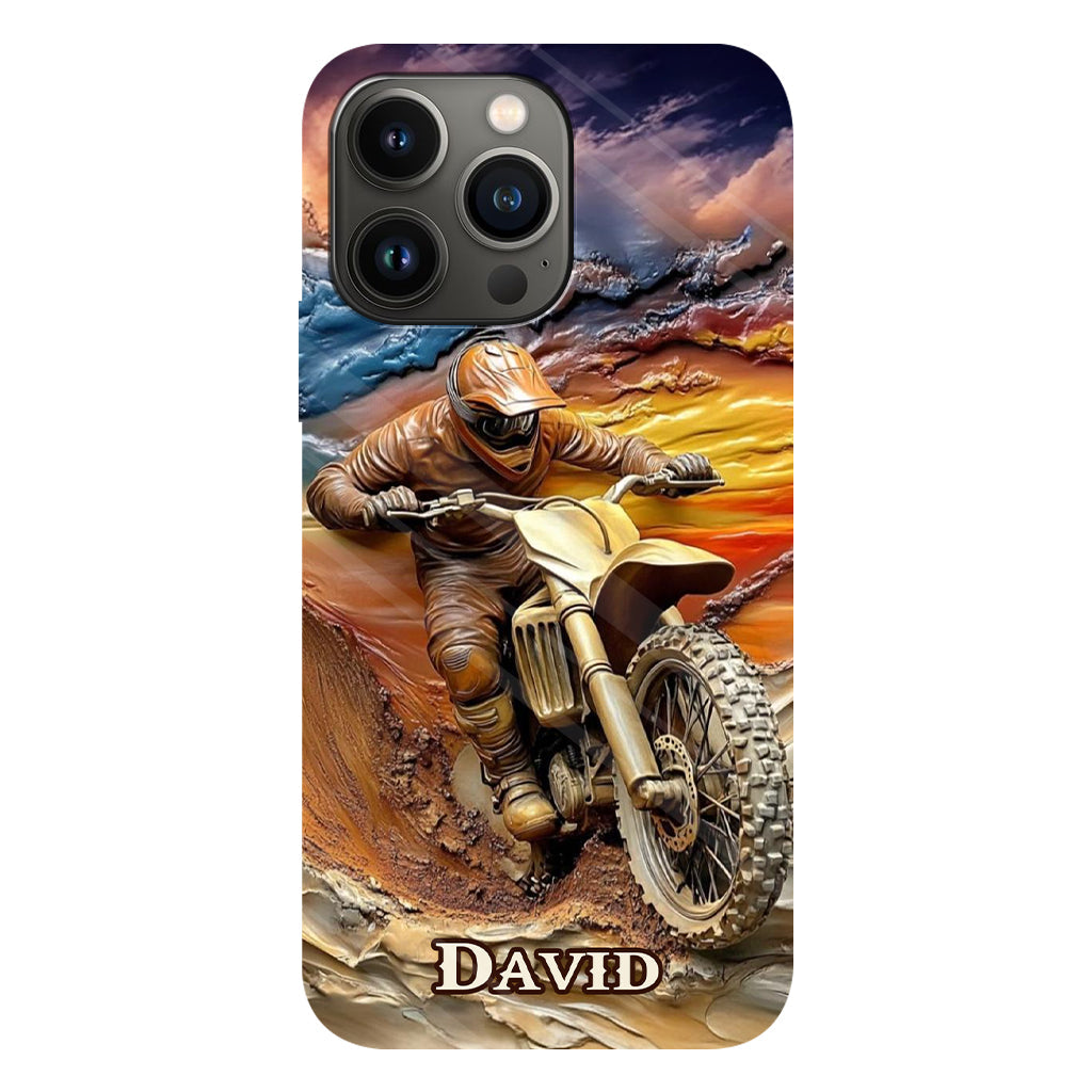 Born To Ride - Personalized Dirt Bike Full Print Phone Case