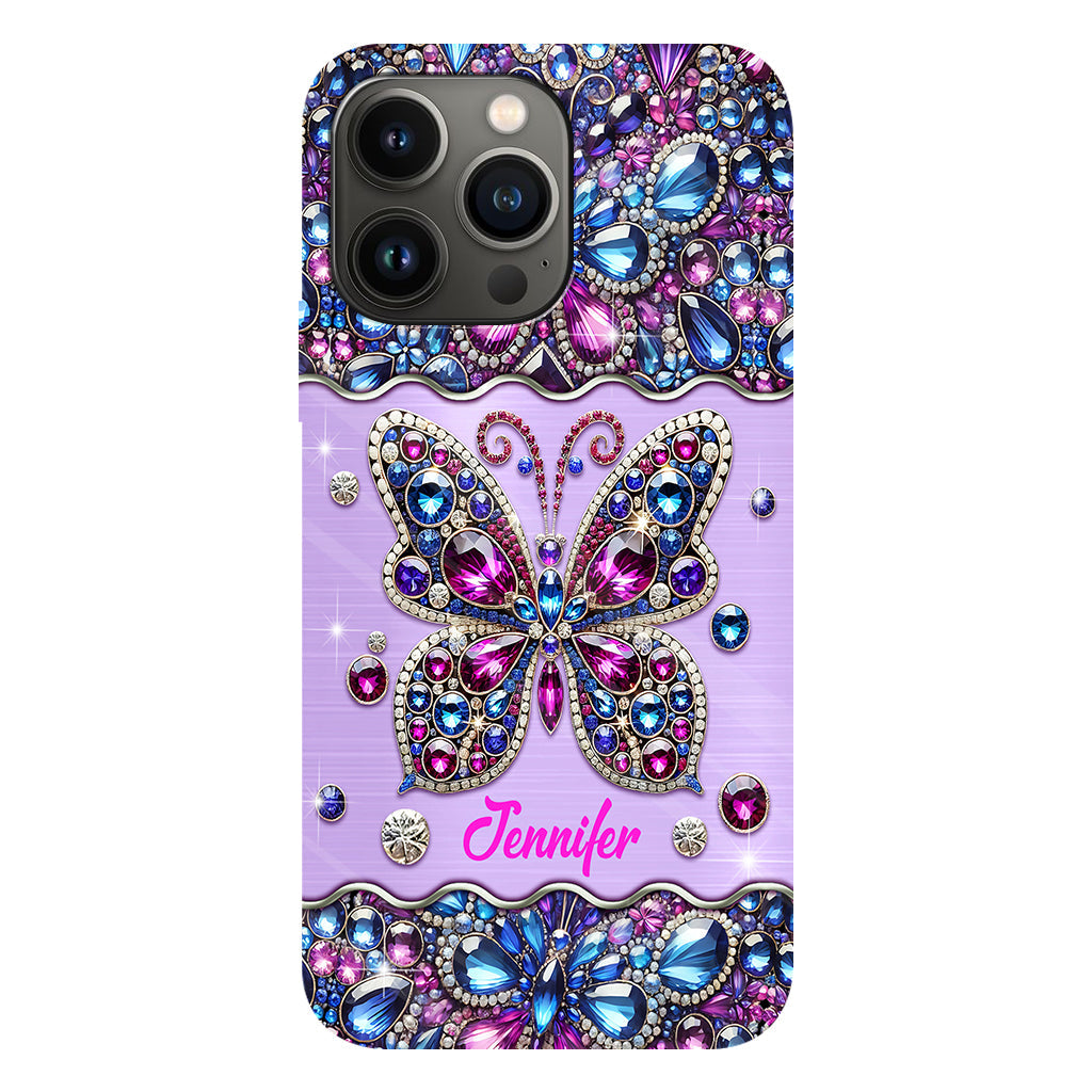 Sparkle Butterfly - Personalized Butterfly Full Print Phone Case