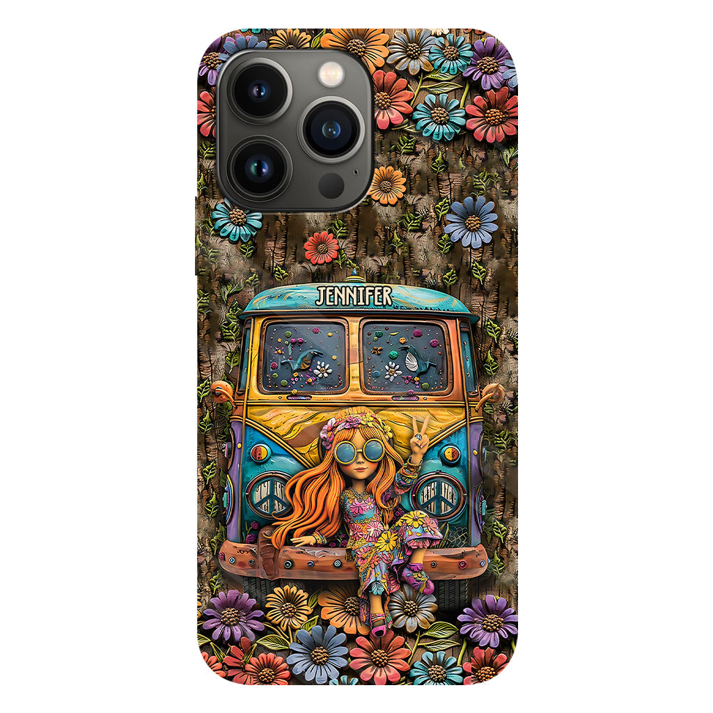 Coque de téléphone personnalisée Cute Caravan - Hippie avec imprimé intégral