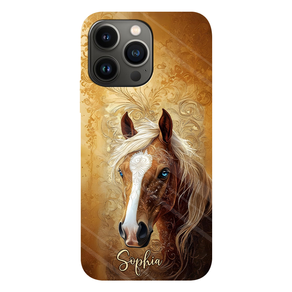 Love Horses - Personalized Horse Full Print Phone Case
