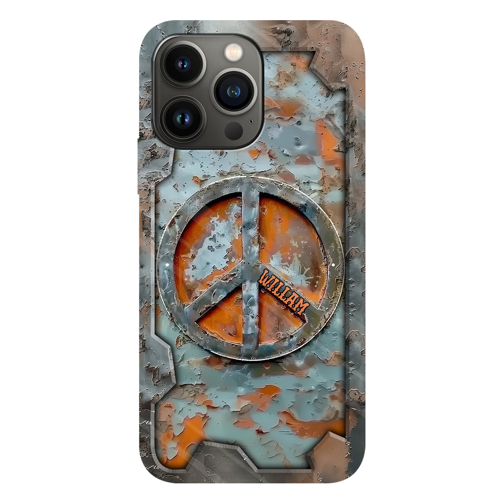 Love Peace - Personalized Hippie Full Print Phone Case