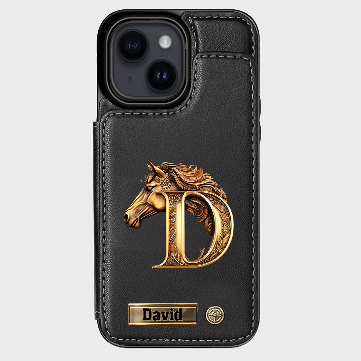 Étui portefeuille personnalisé pour téléphone Love Horse