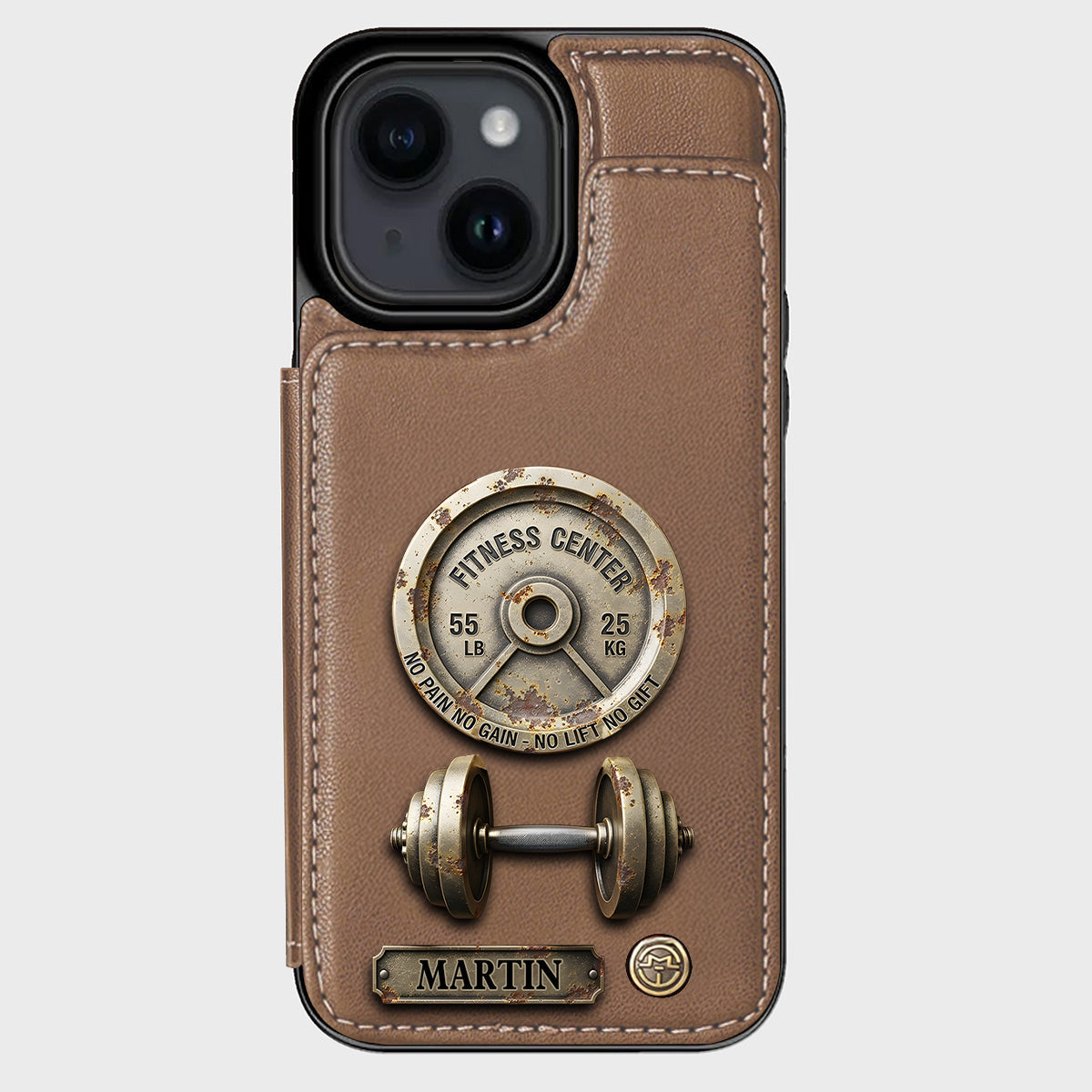 Pas de douleur, pas de gain - Étui portefeuille de téléphone personnalisé pour le fitness