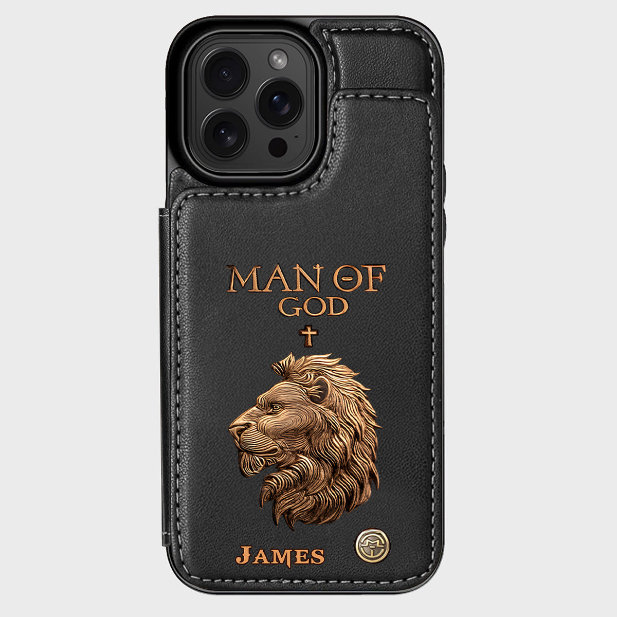 Homme de Dieu - Étui portefeuille chrétien personnalisé pour téléphone