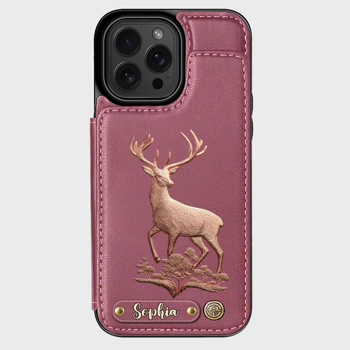 Étui portefeuille personnalisé Country Girl - Étui de téléphone à motif chasse