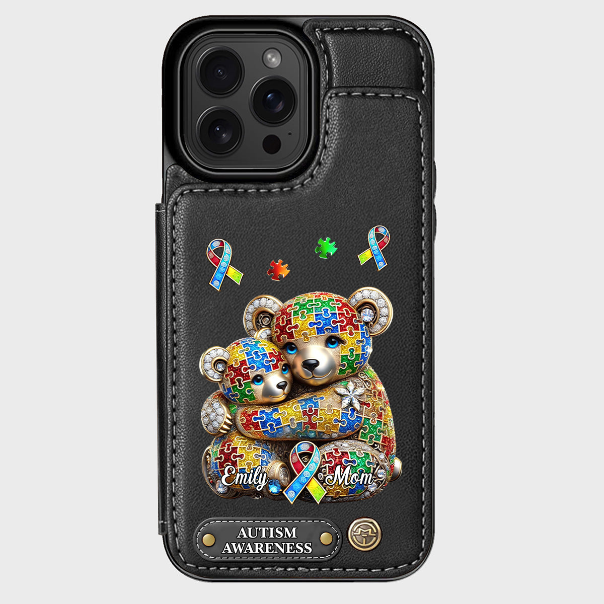 Strong Mama - Personalized Autism Awareness Wallet Phone Case