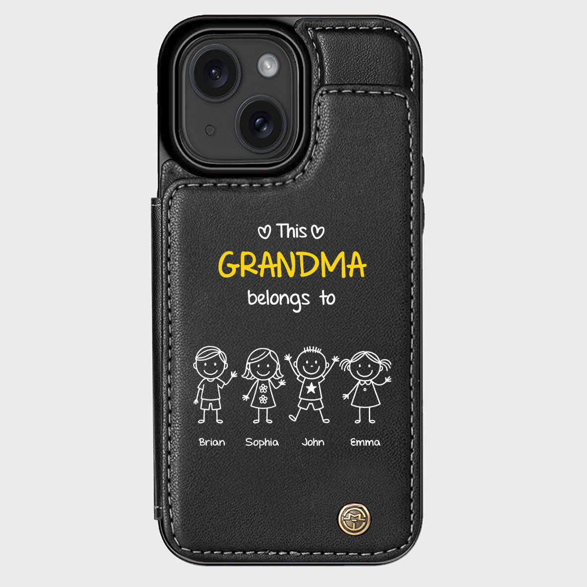 This Grandpa Dad Belongs To - Personalized Grandpa Wallet Phone Case