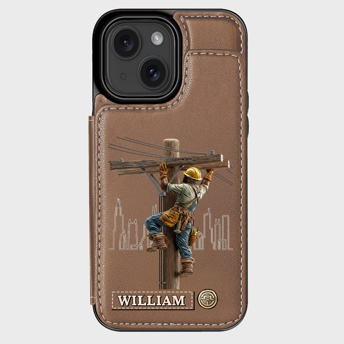 Strength Of The Line - Personalized Lineman Wallet Phone Case