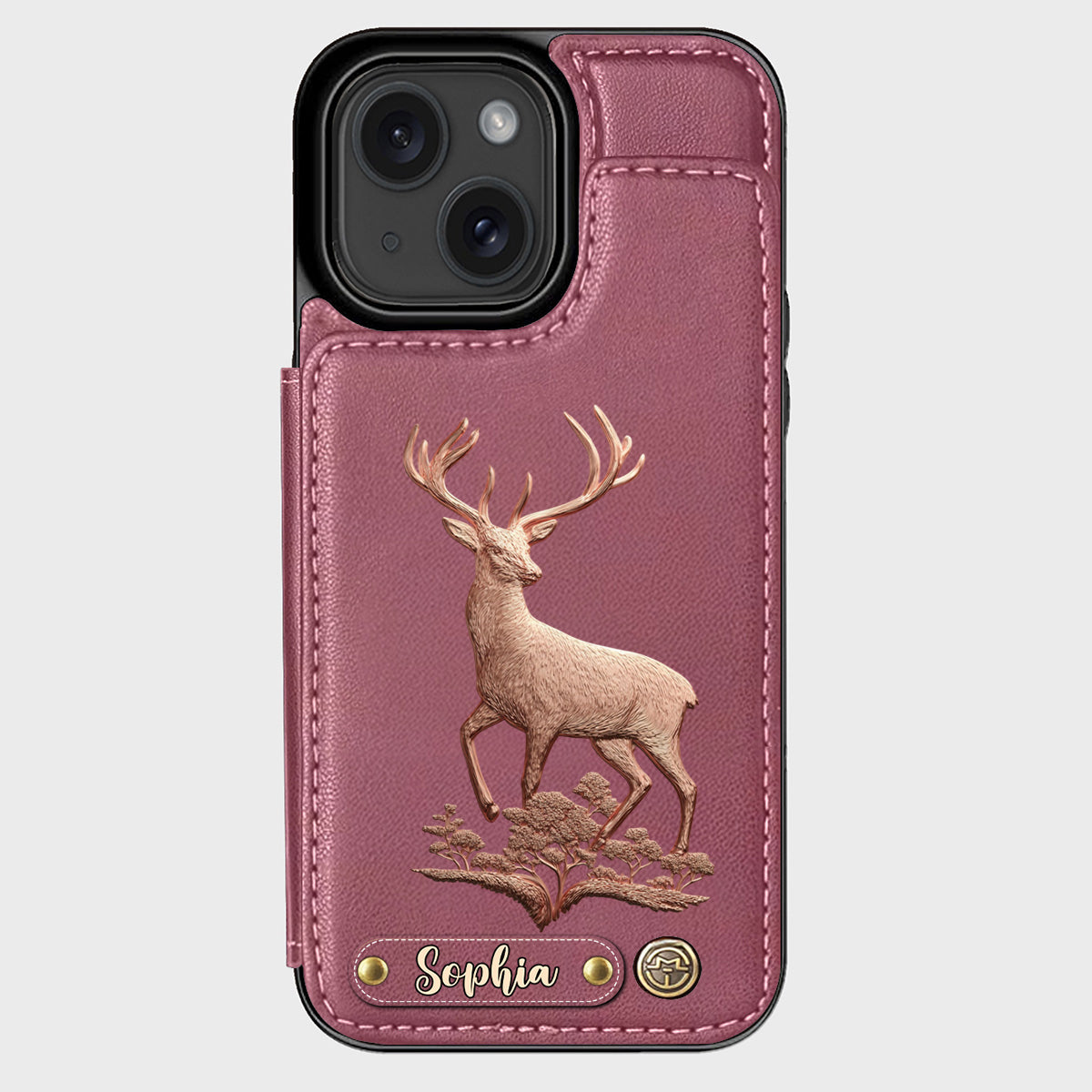Étui portefeuille personnalisé Country Girl - Étui de téléphone à motif chasse