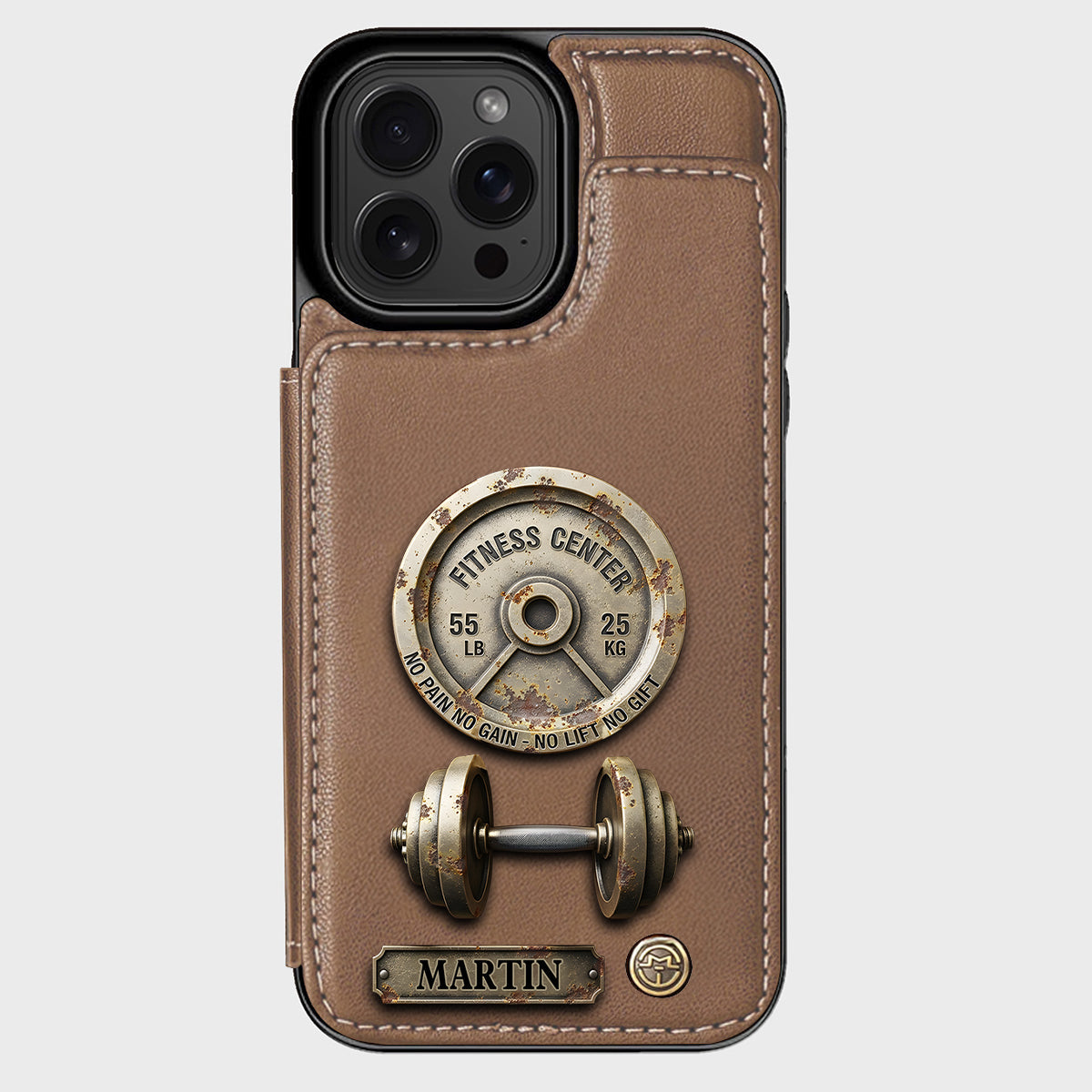 Pas de douleur, pas de gain - Étui portefeuille de téléphone personnalisé pour le fitness