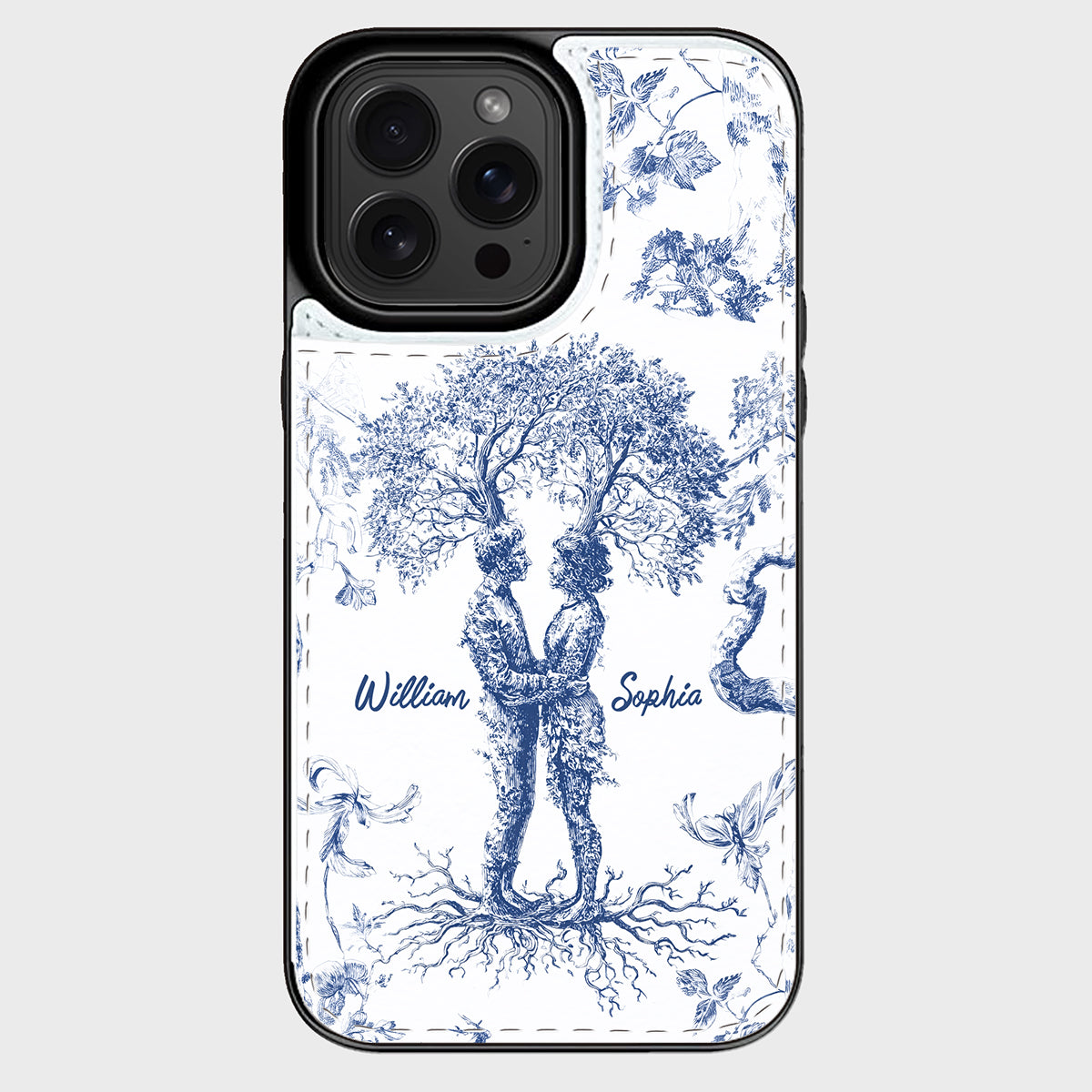 Anniversary Gift Toile De Jouy Style You & Me We Got This - Personalized Couple Foldable Wallet Phone Case