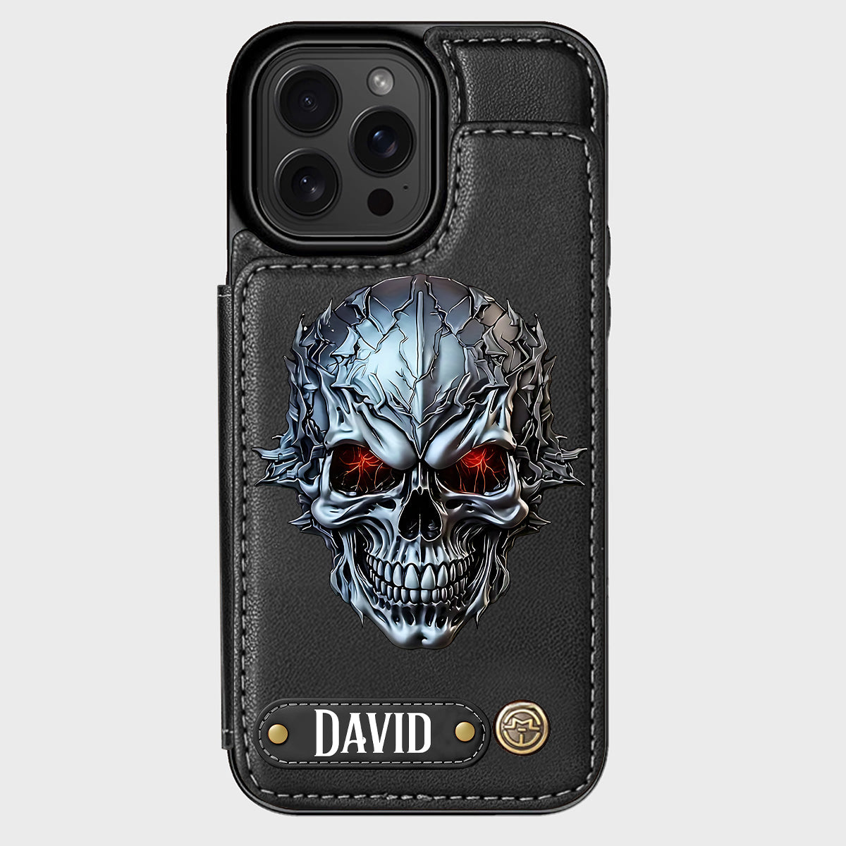 Cool Skull - Personalized Skull Wallet Phone Case