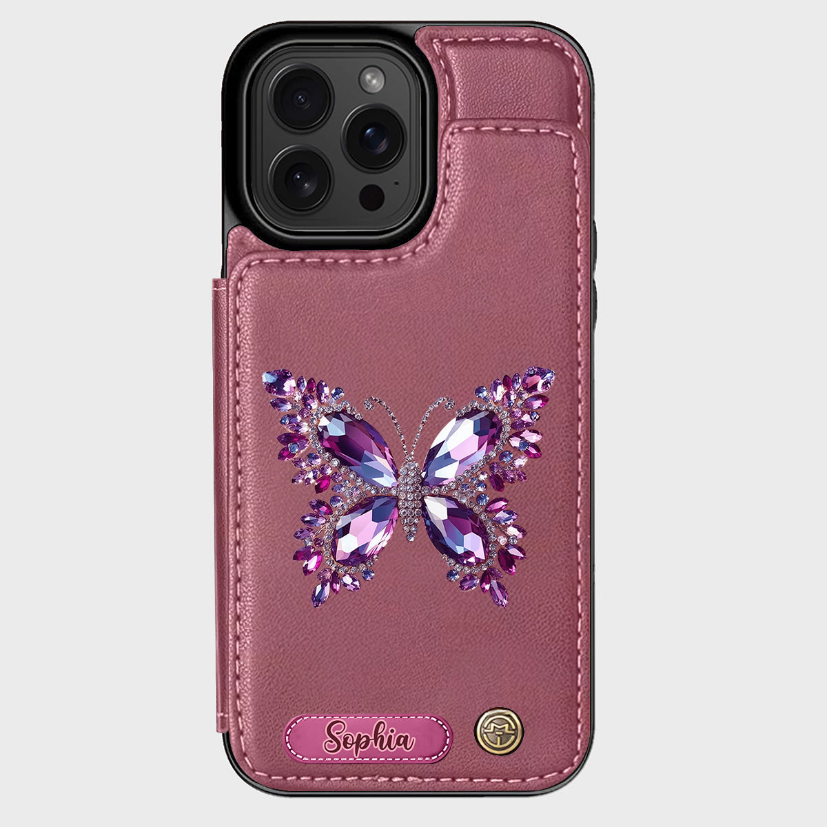 Magnifique papillon - Étui portefeuille personnalisé pour téléphone avec papillon