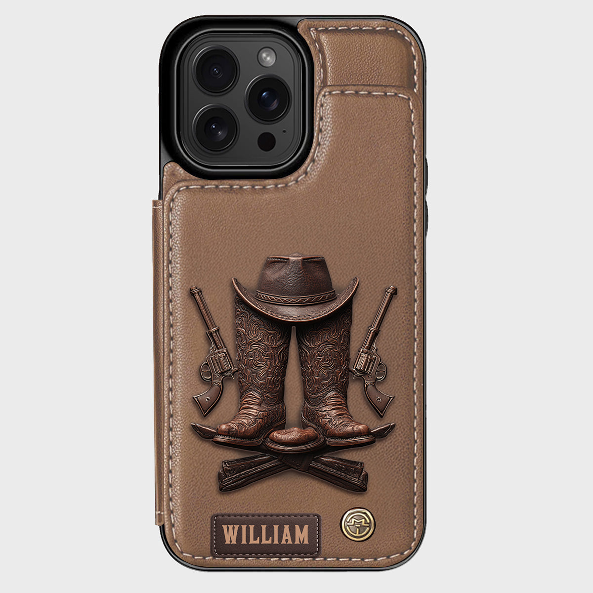 Western Spirit - Personalized Western Outfit Wallet Phone Case