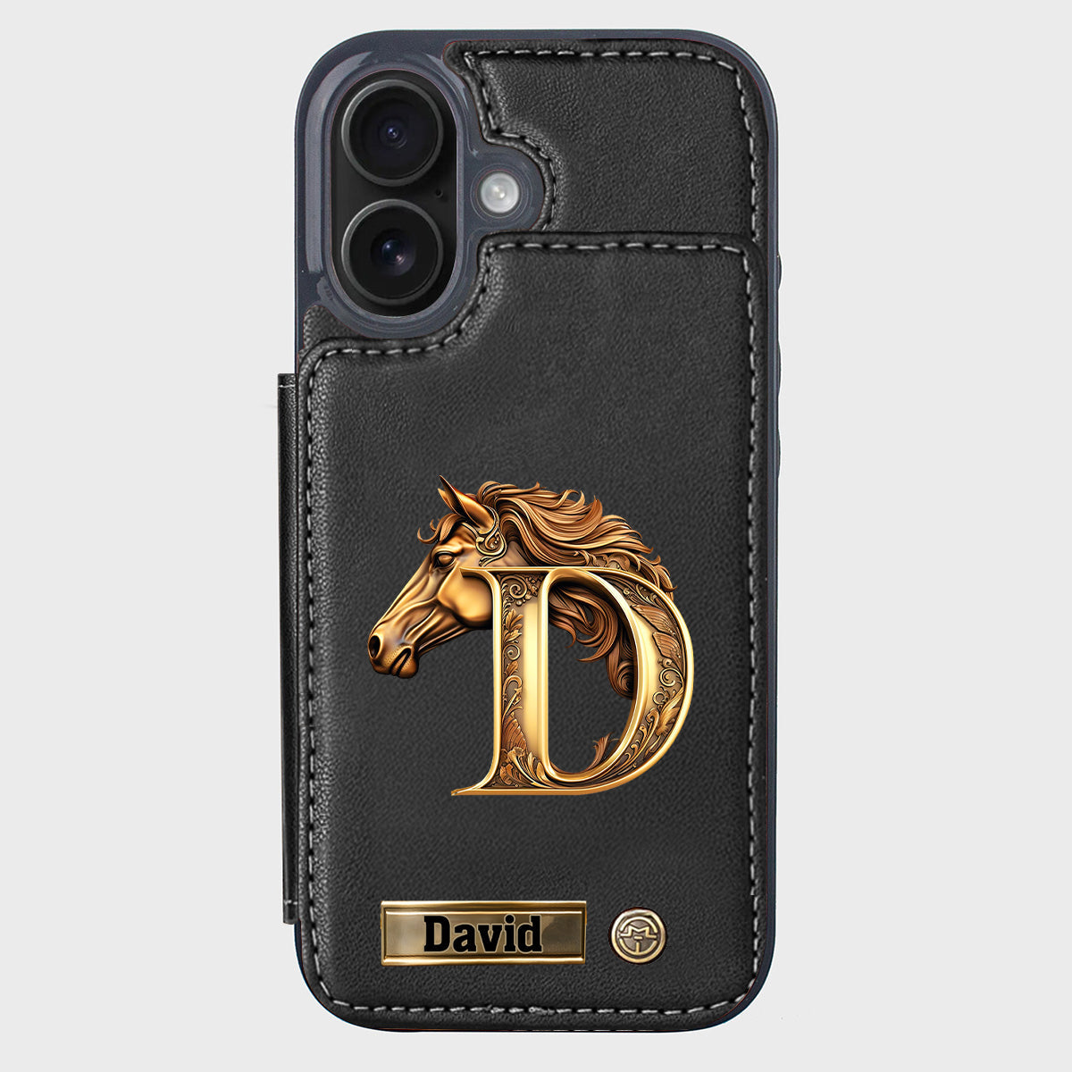 Étui portefeuille personnalisé pour téléphone Love Horse