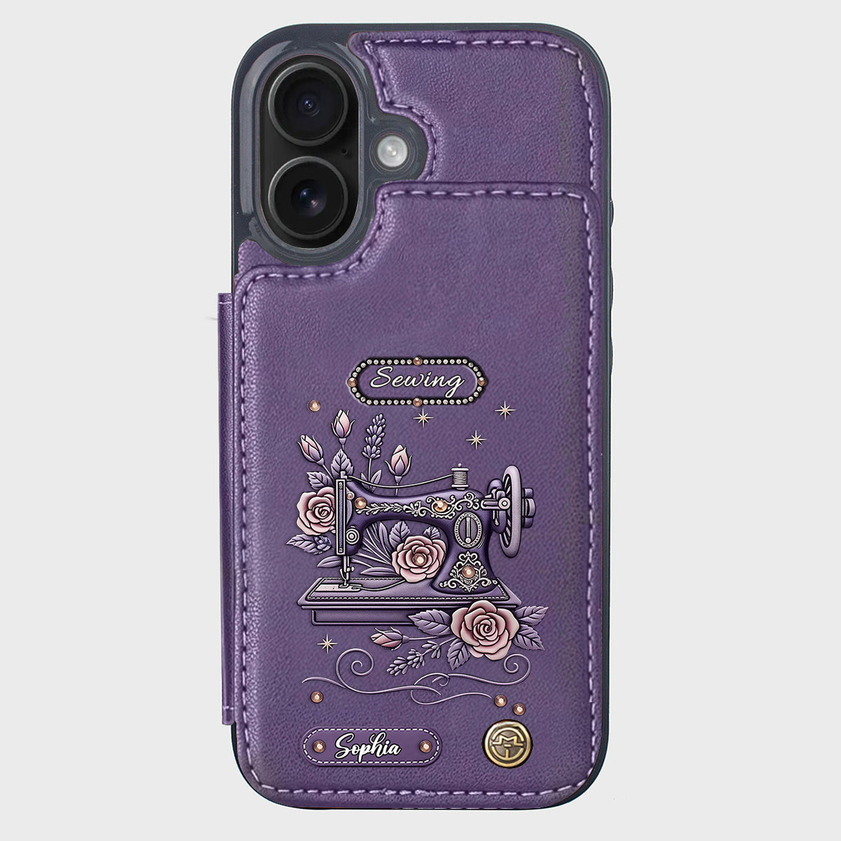 Passionnée de couture - Étui portefeuille personnalisé pour téléphone
