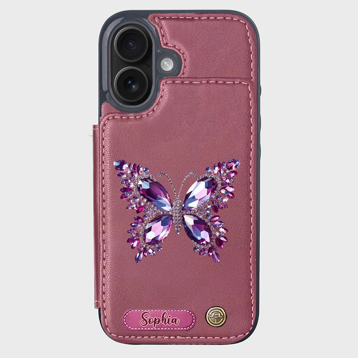 Magnifique papillon - Étui portefeuille personnalisé pour téléphone avec papillon