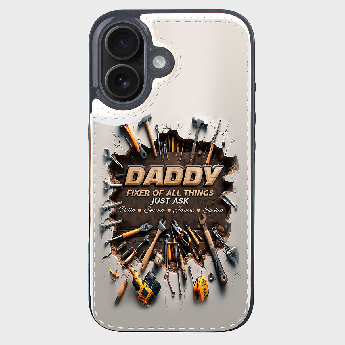 Étui portefeuille pliable personnalisé pour papa, le réparateur de tout -