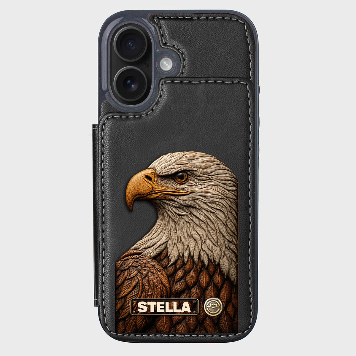 Majestic Eagle - Étui portefeuille personnalisé avec aigle à tête blanche