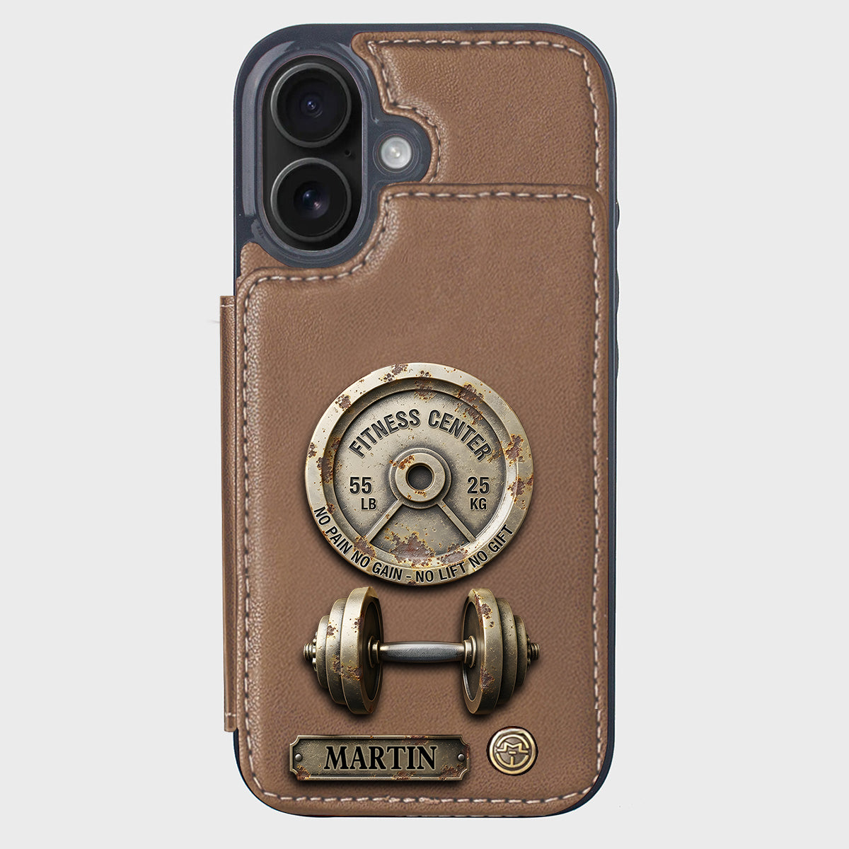 Pas de douleur, pas de gain - Étui portefeuille de téléphone personnalisé pour le fitness