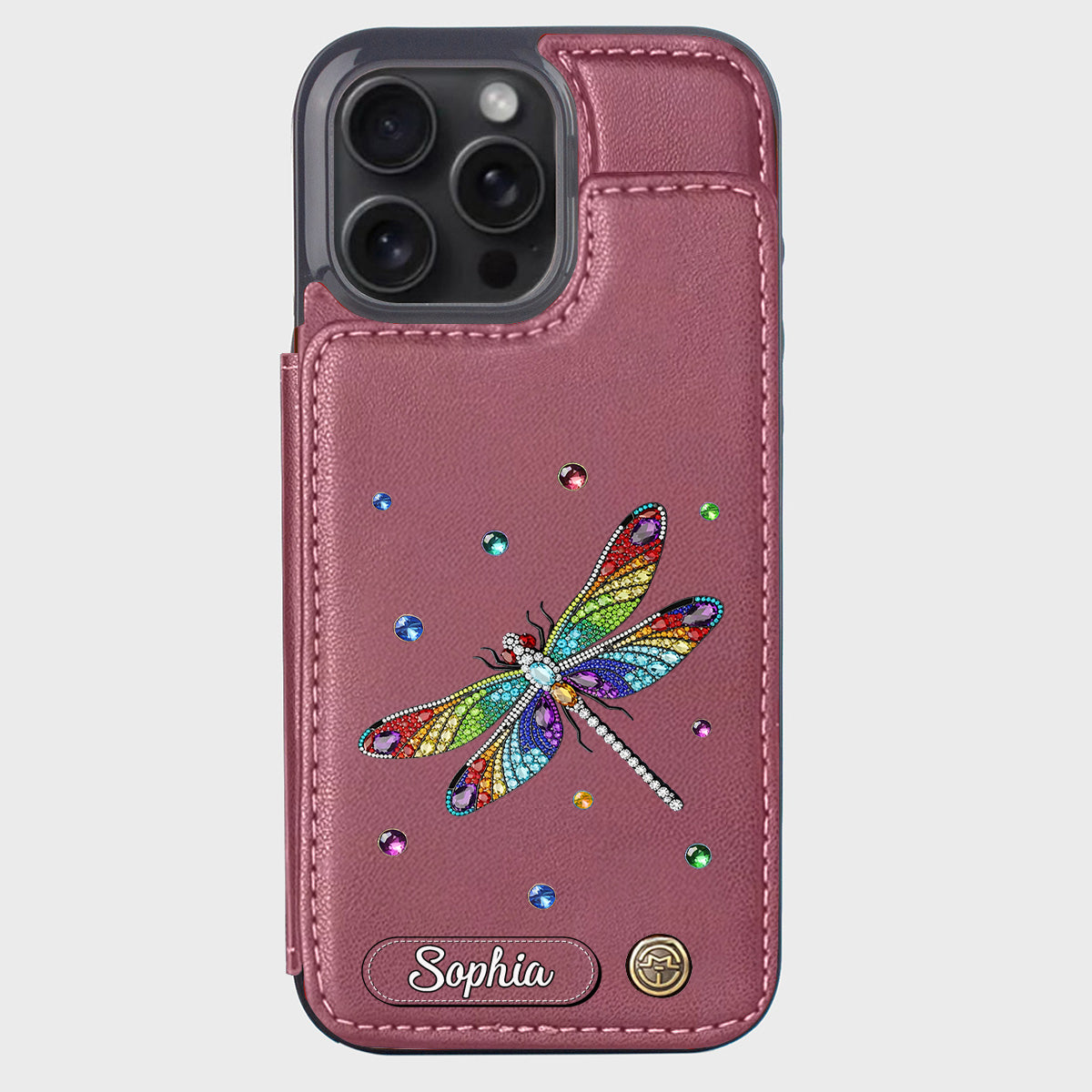 Beautiful Dragonfly - Personalized Dragonfly Wallet Phone Case