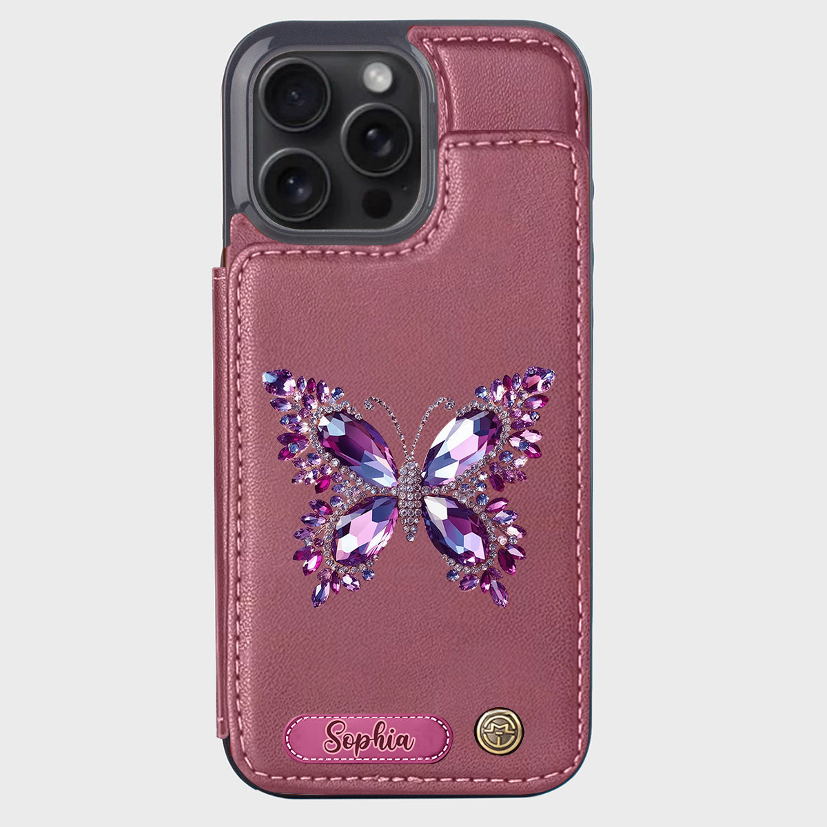 Magnifique papillon - Étui portefeuille personnalisé pour téléphone avec papillon