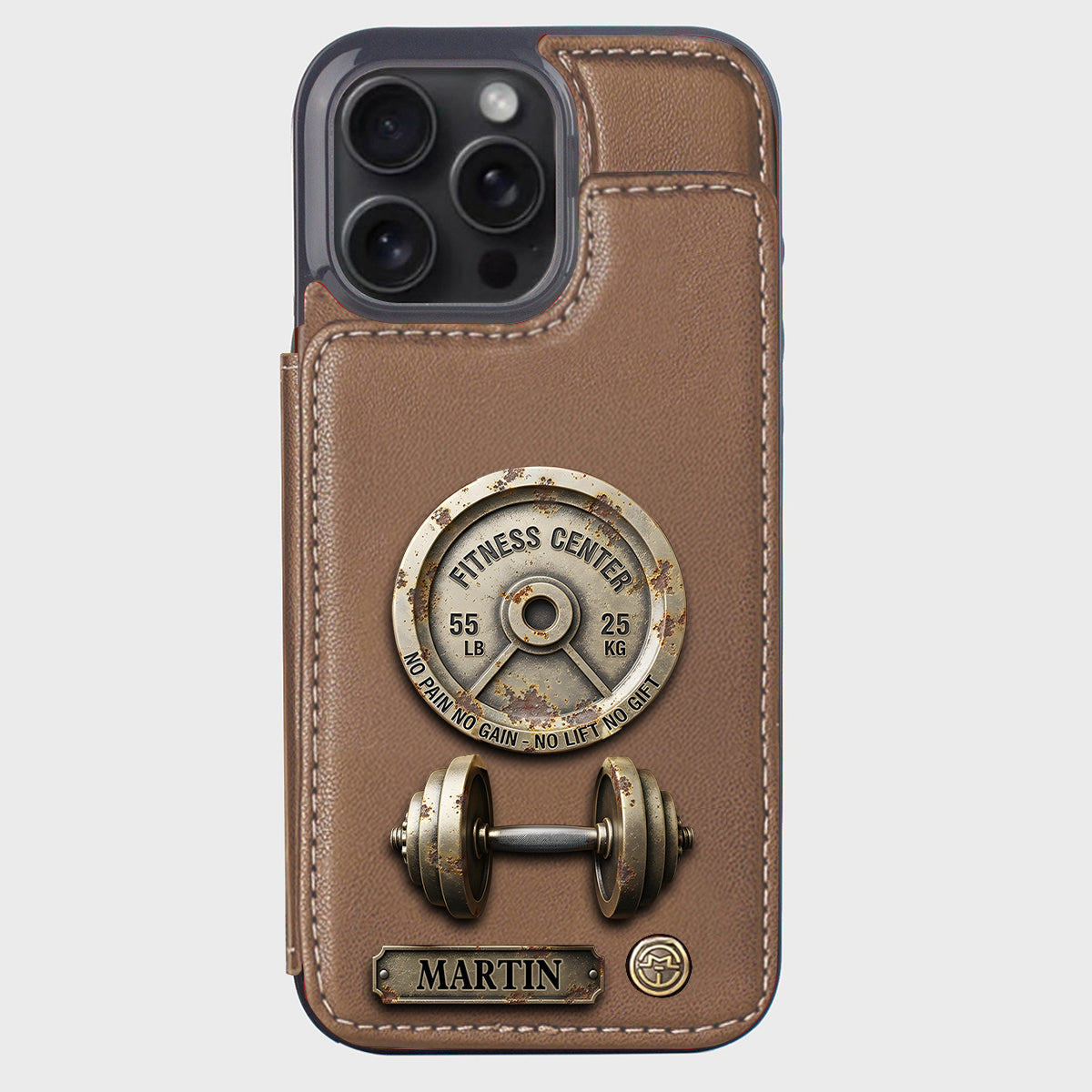 Pas de douleur, pas de gain - Étui portefeuille de téléphone personnalisé pour le fitness