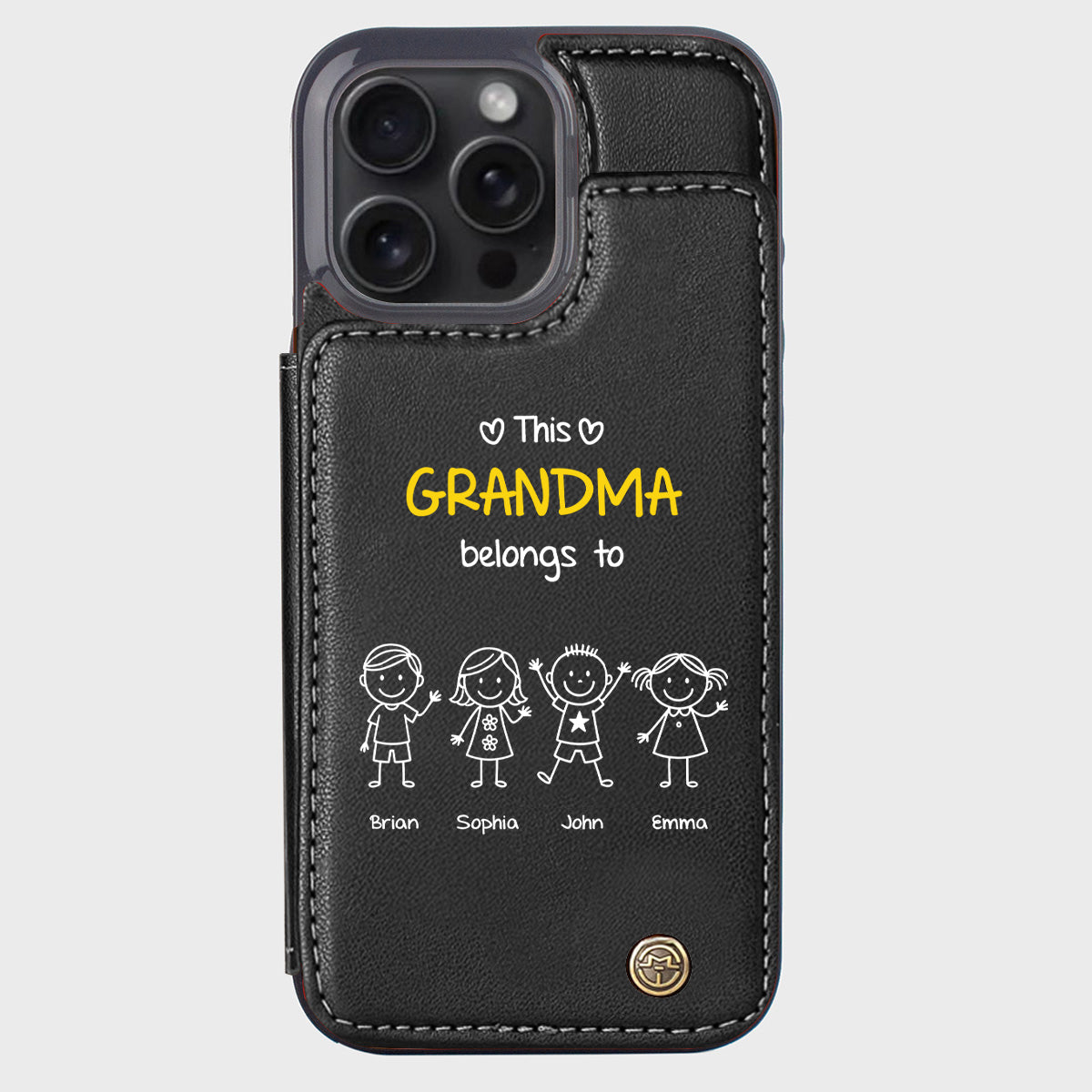 This Grandpa Dad Belongs To - Personalized Grandpa Wallet Phone Case