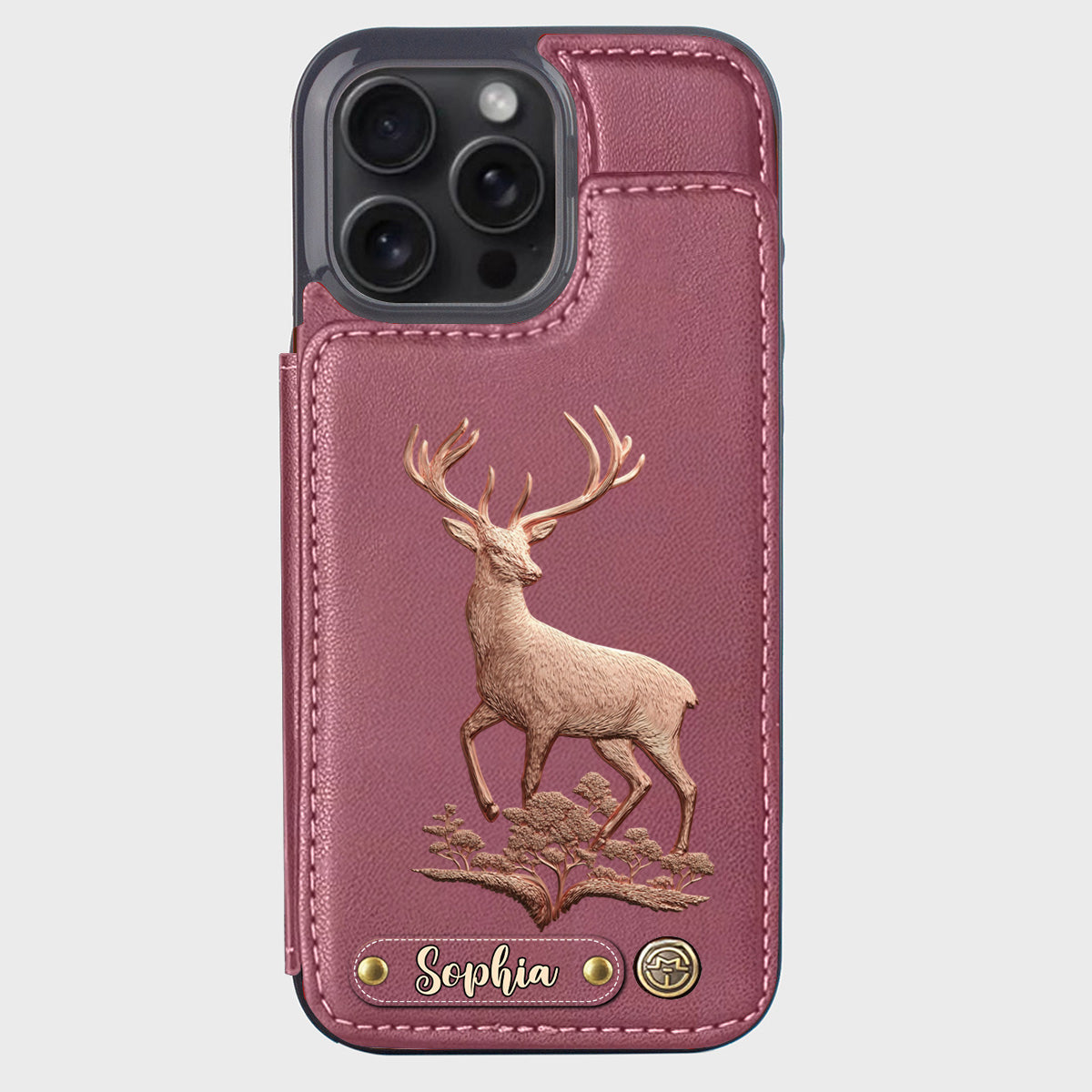 Étui portefeuille personnalisé Country Girl - Étui de téléphone à motif chasse