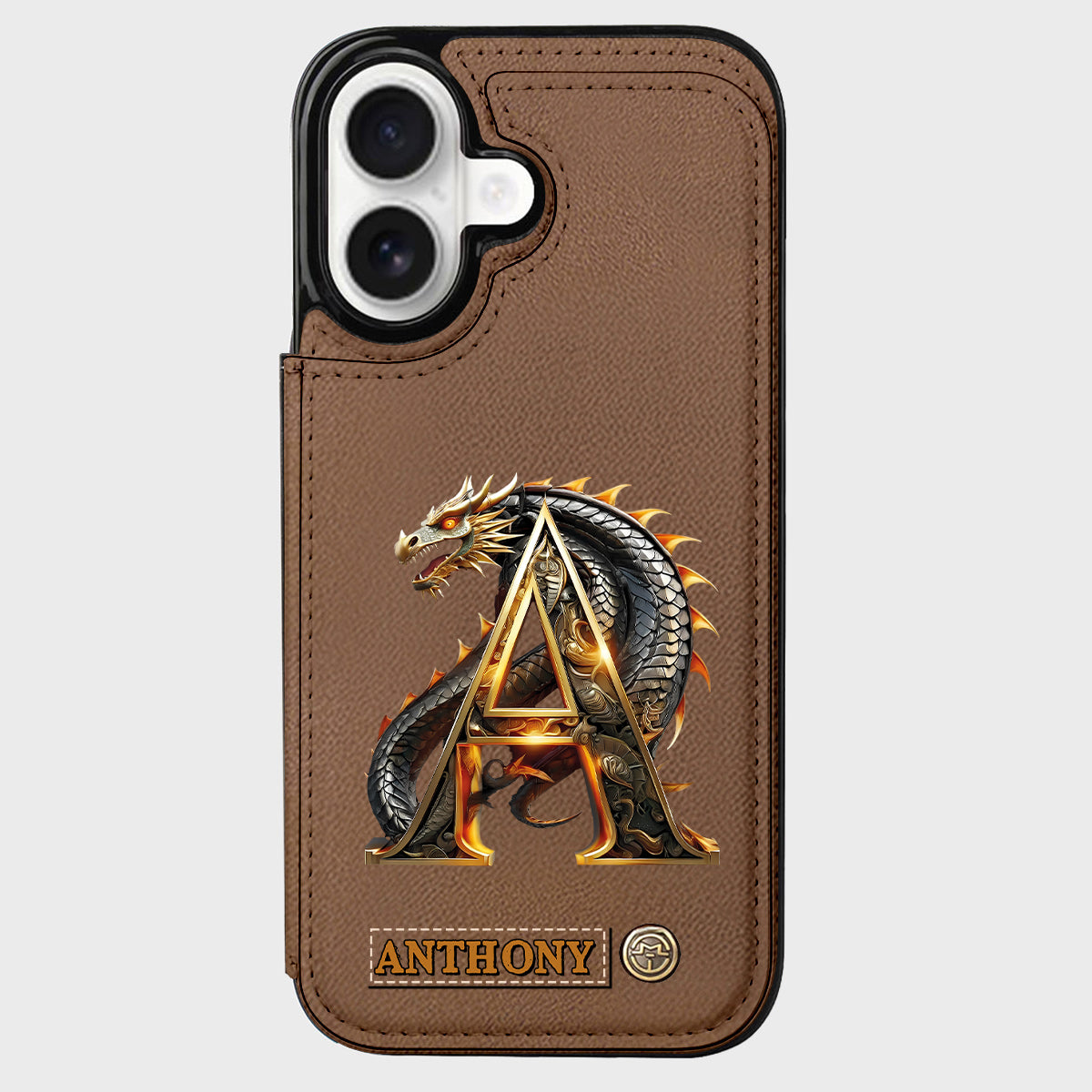 Étui portefeuille personnalisé Dragon Love pour téléphone
