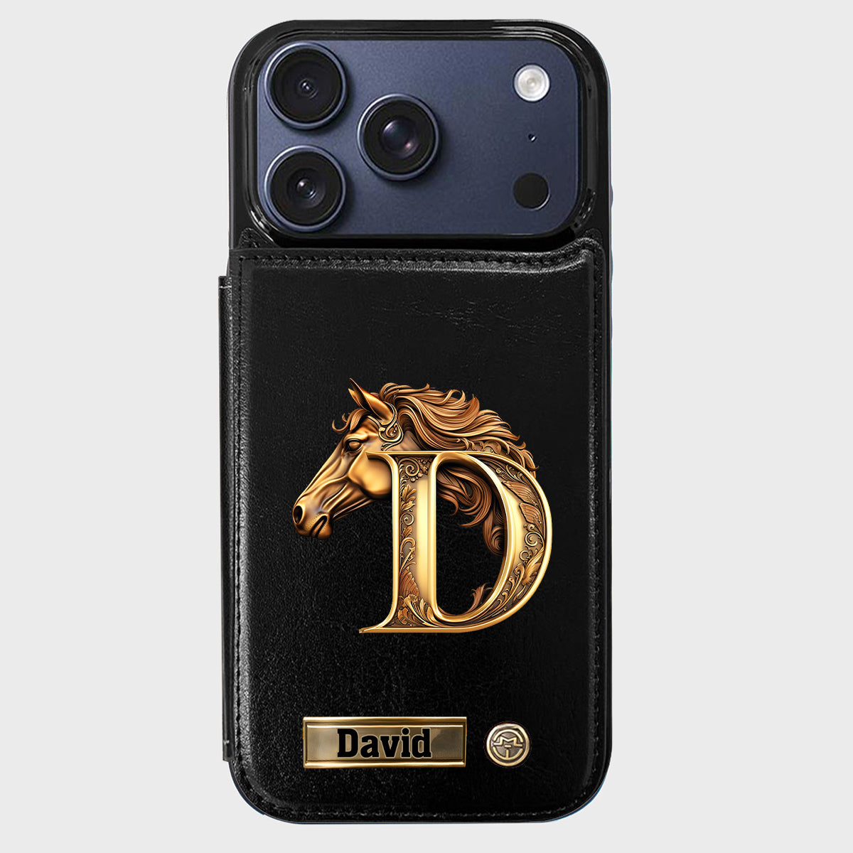 Étui portefeuille personnalisé pour téléphone Love Horse