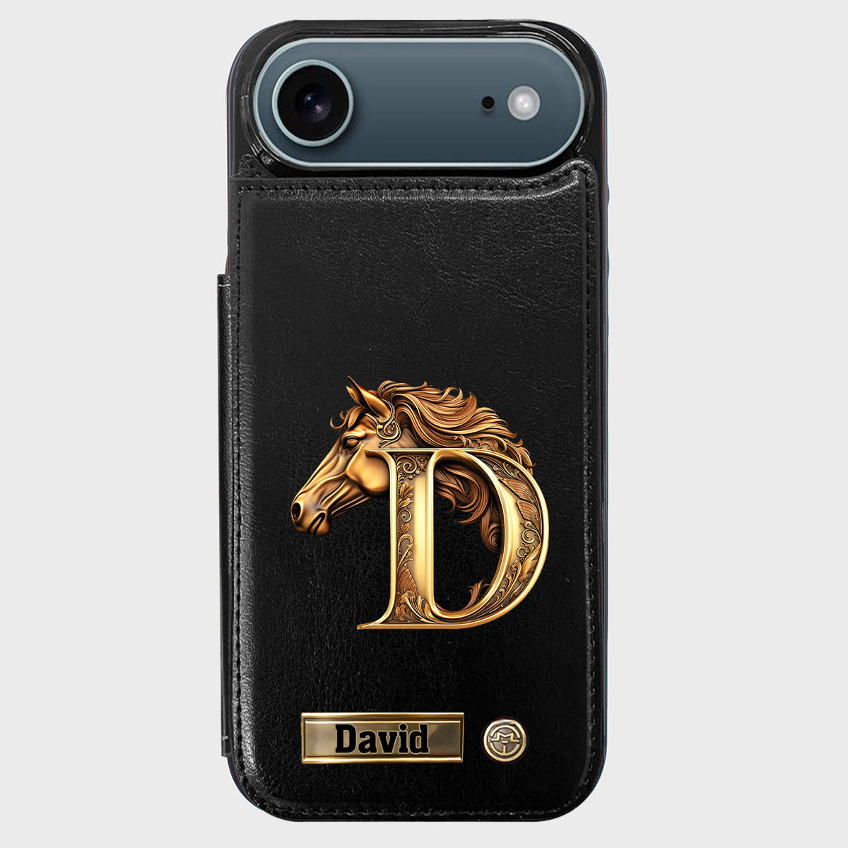 Étui portefeuille personnalisé pour téléphone Love Horse