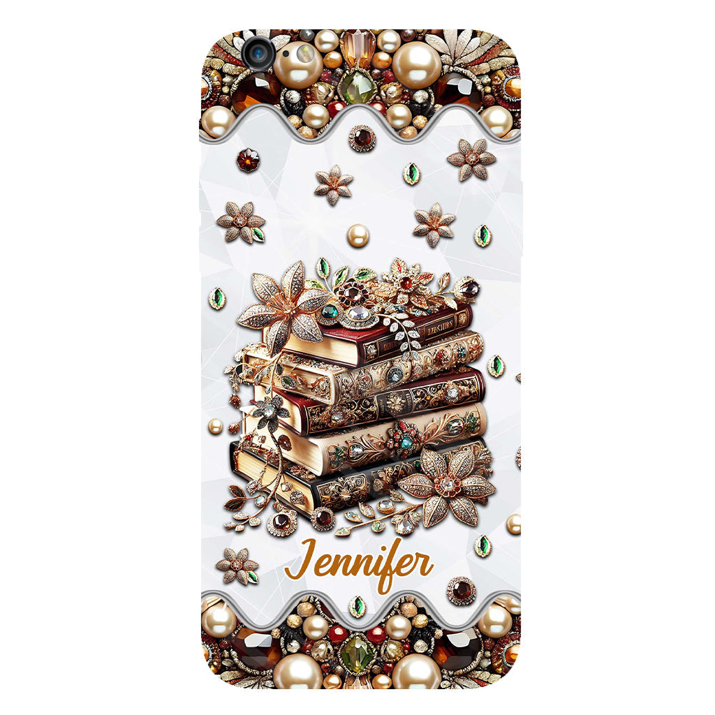 Une fille qui aime les livres - Coque de téléphone personnalisée avec impression intégrale d'un livre