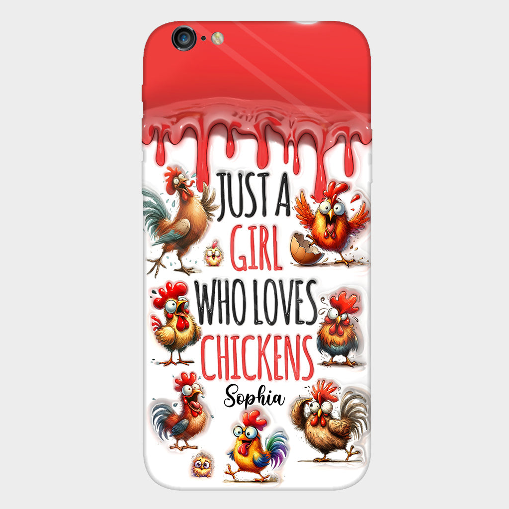 Just A Girl Who Loves Chicken - Personalized Chicken Full Print Phone Case