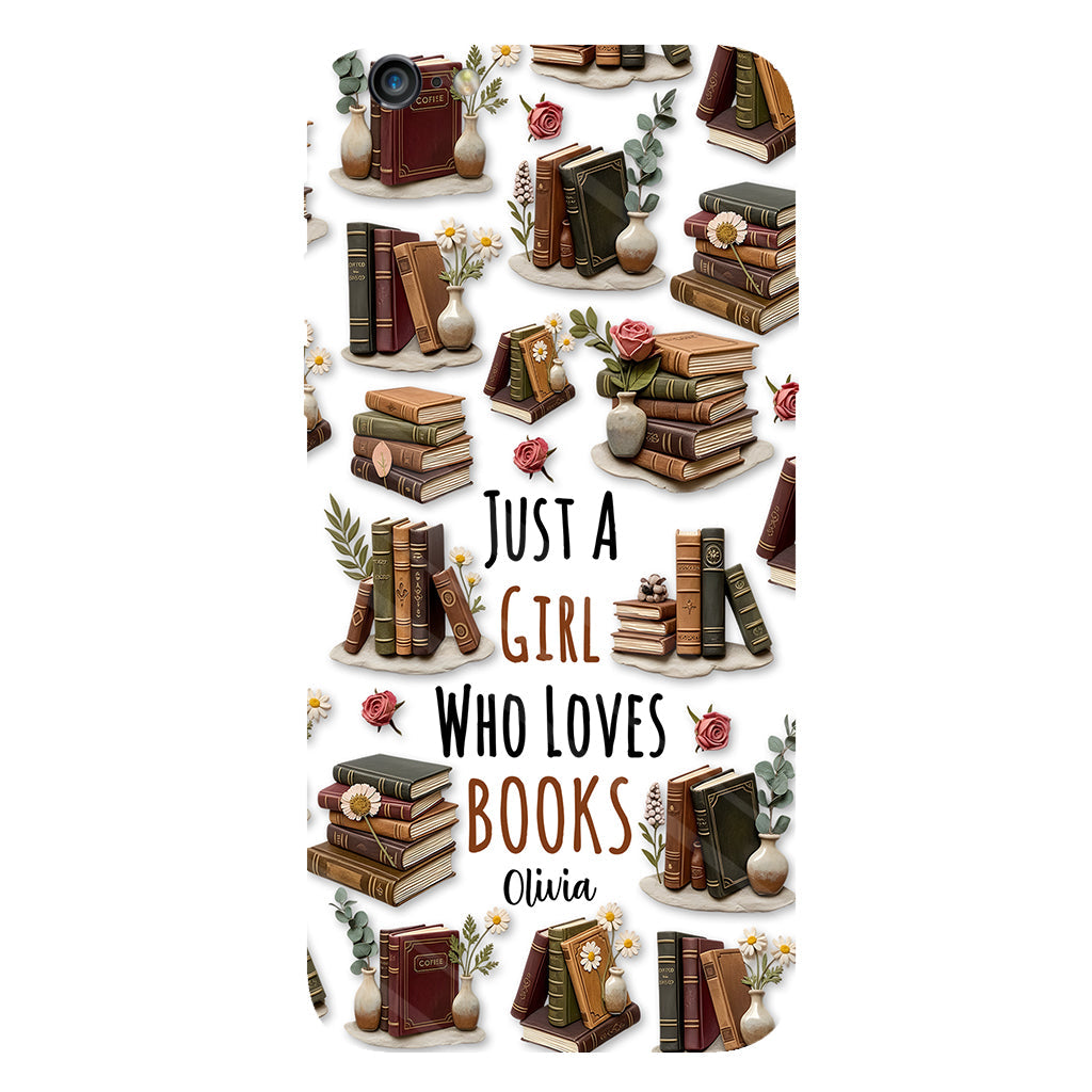 Just A Girl Who Loves Books - Personalized Book Full Print Phone Case