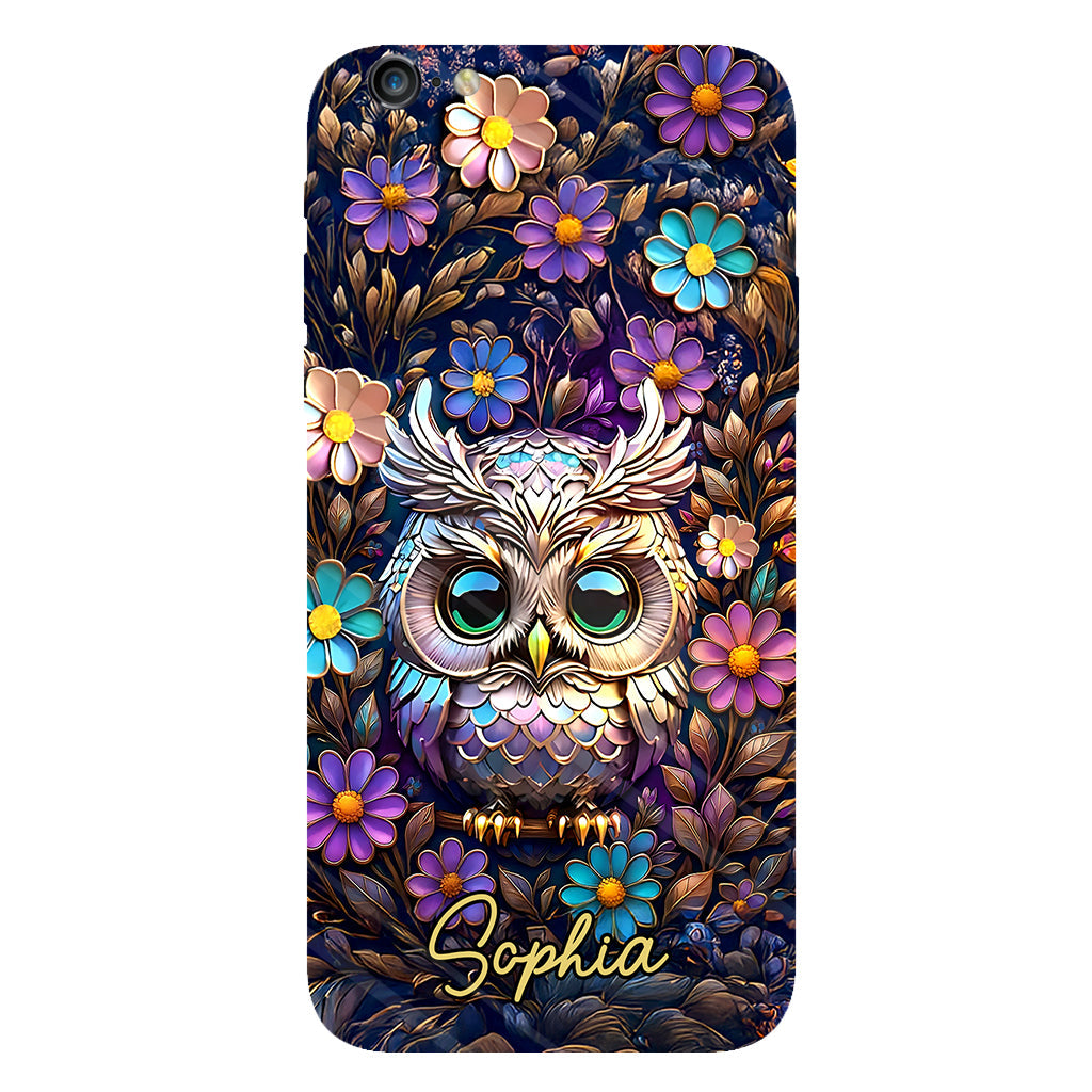 Coque de téléphone personnalisée avec motif hibou mignon